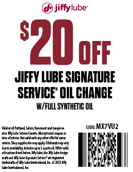 Jiffy Lube Oil Change Coupon